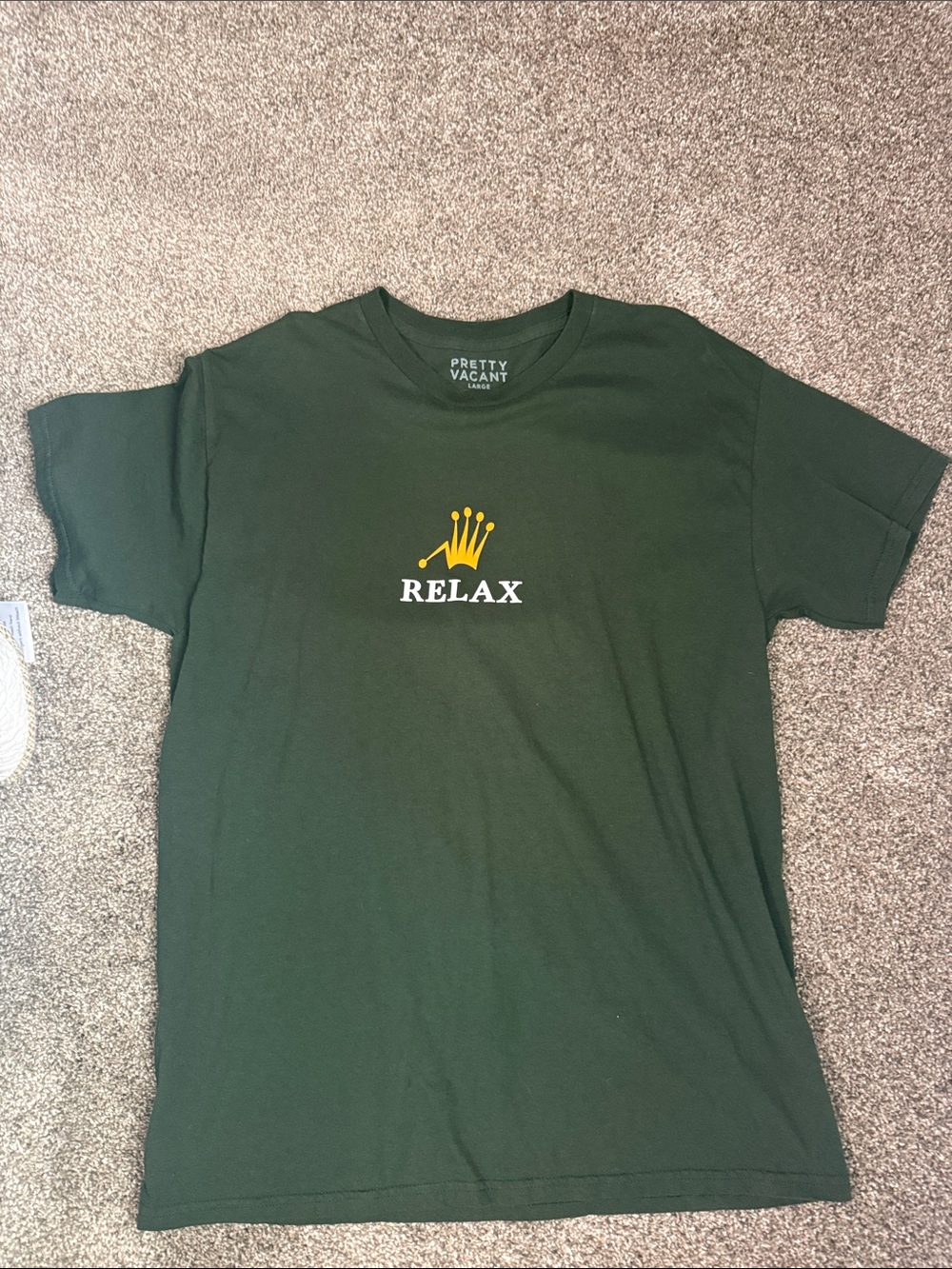 'Relax' Short-Sleeve Tee in Dark Green